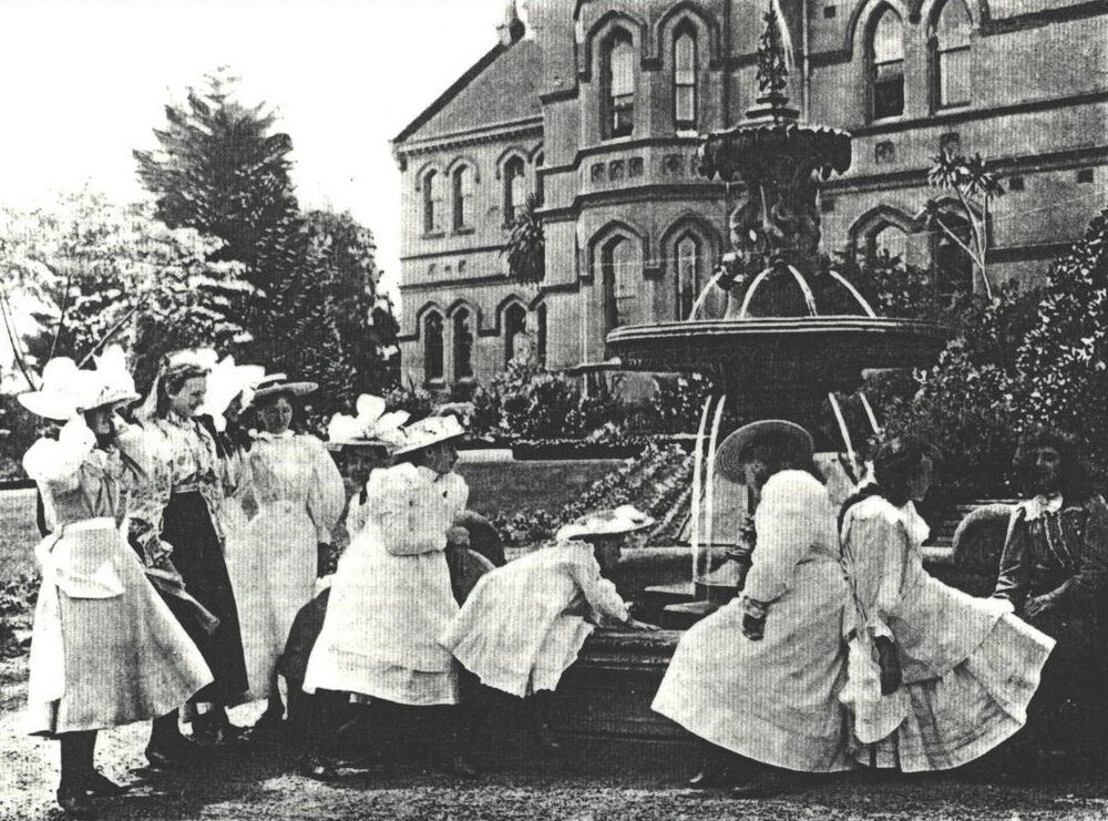 A Windy Day in the Garden, c.1890