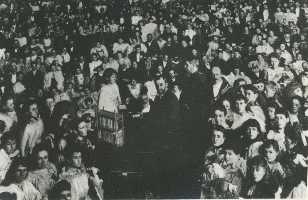 Photo of Speech Night - "At Home" Melbourne Town Hall, 1896