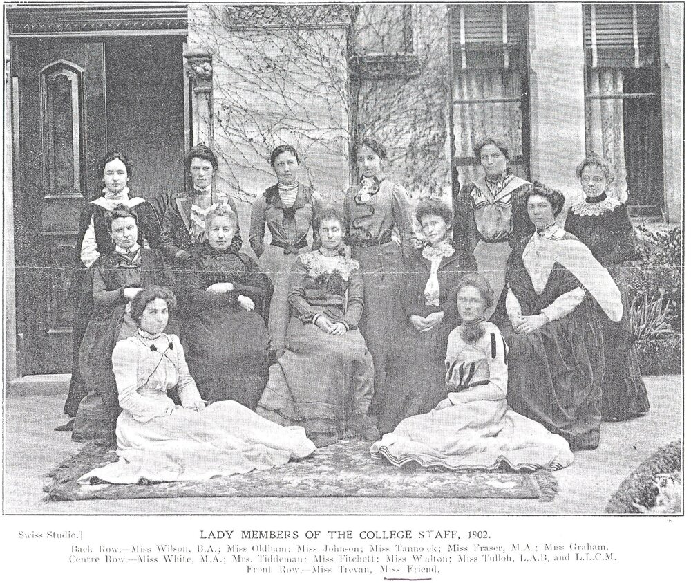 Photograph of "Lady Members of the College Staff", 1902