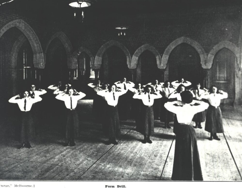 Form Drill in Baths Building, c.1910