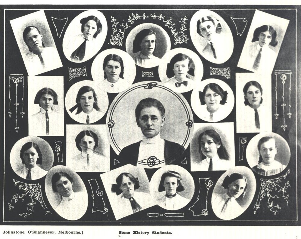 History Students and Miss Fitchett, c.1918 from Prospectus