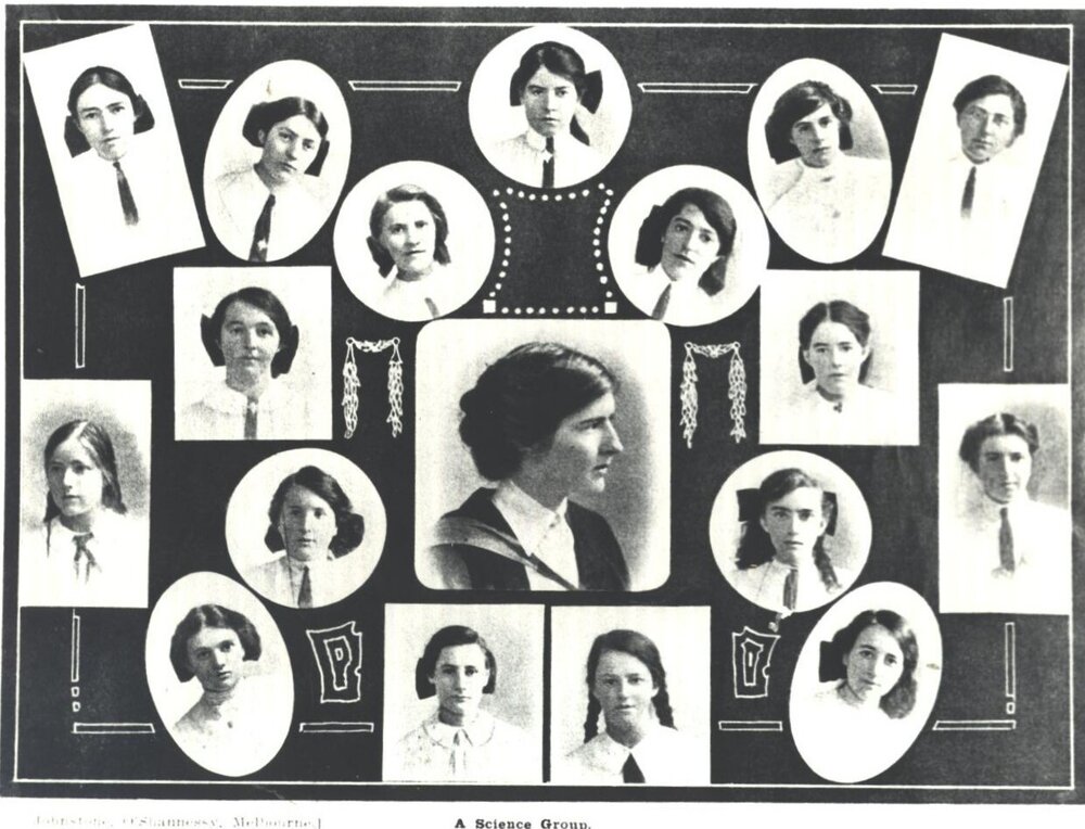Science Students with Teacher from Prospectus, c.1918