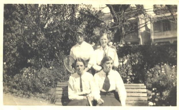 Tennis Four in Garden, c.1918