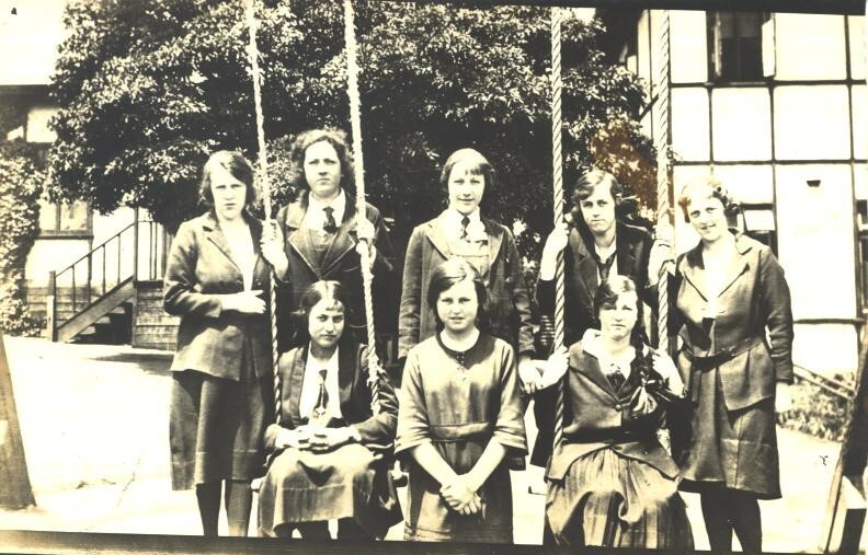 Group on Swings, c.1920
