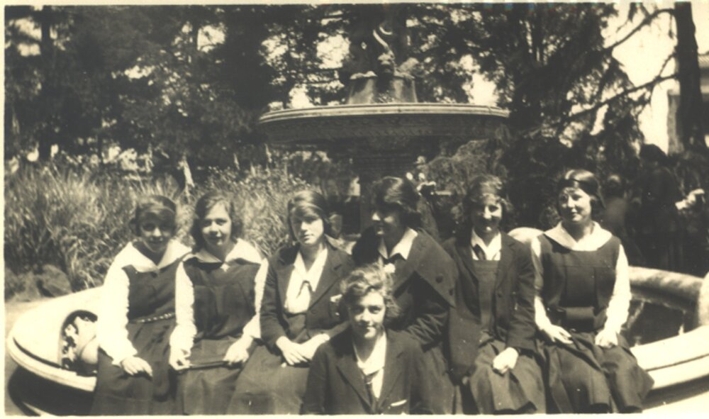 Students around the Fountain, c.1924