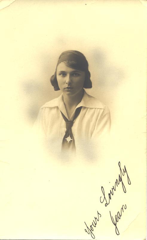Photographic portrait of "Jean" 1924