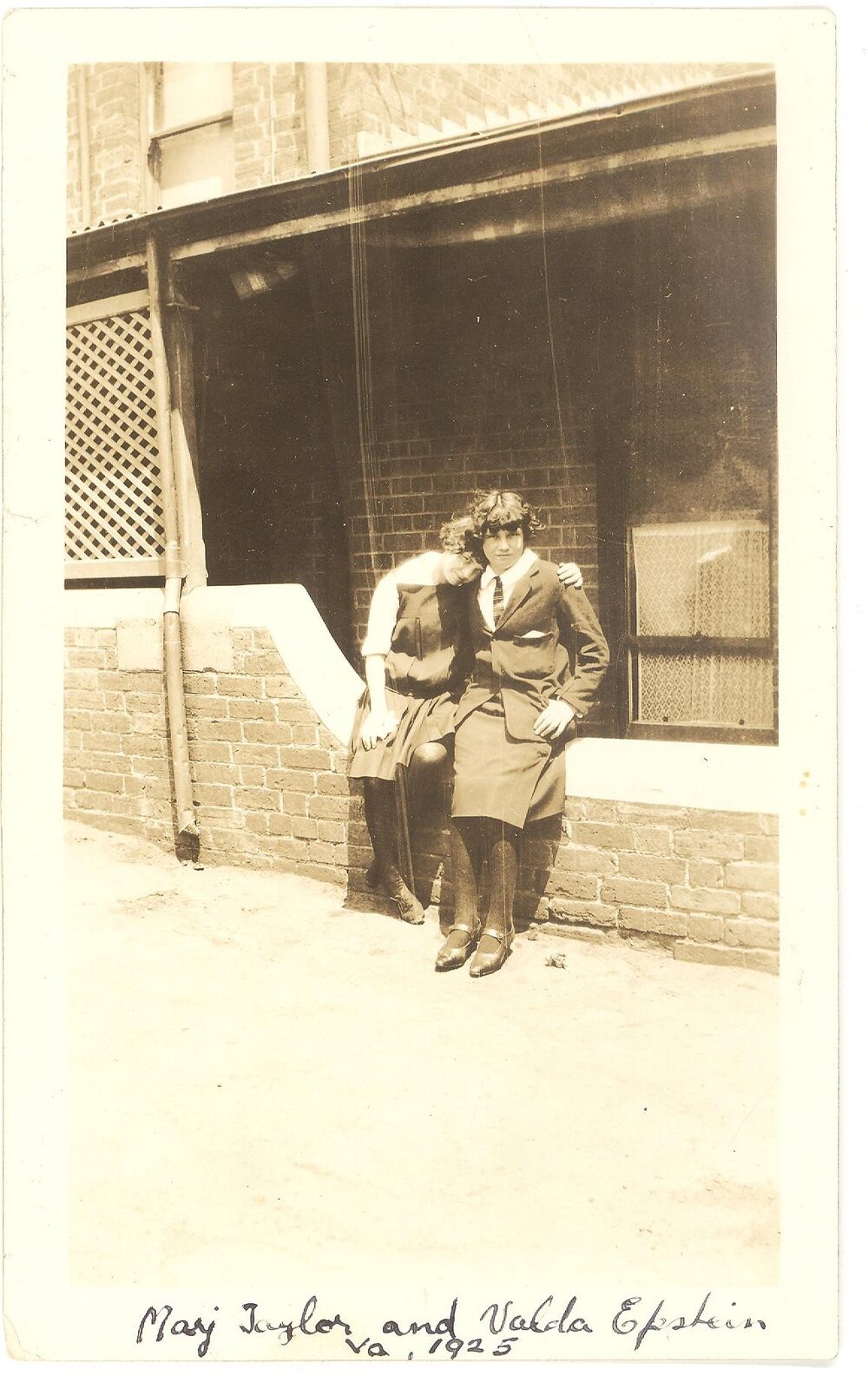Photo of Marj Taylor and Valda Epstein, Va, 1925