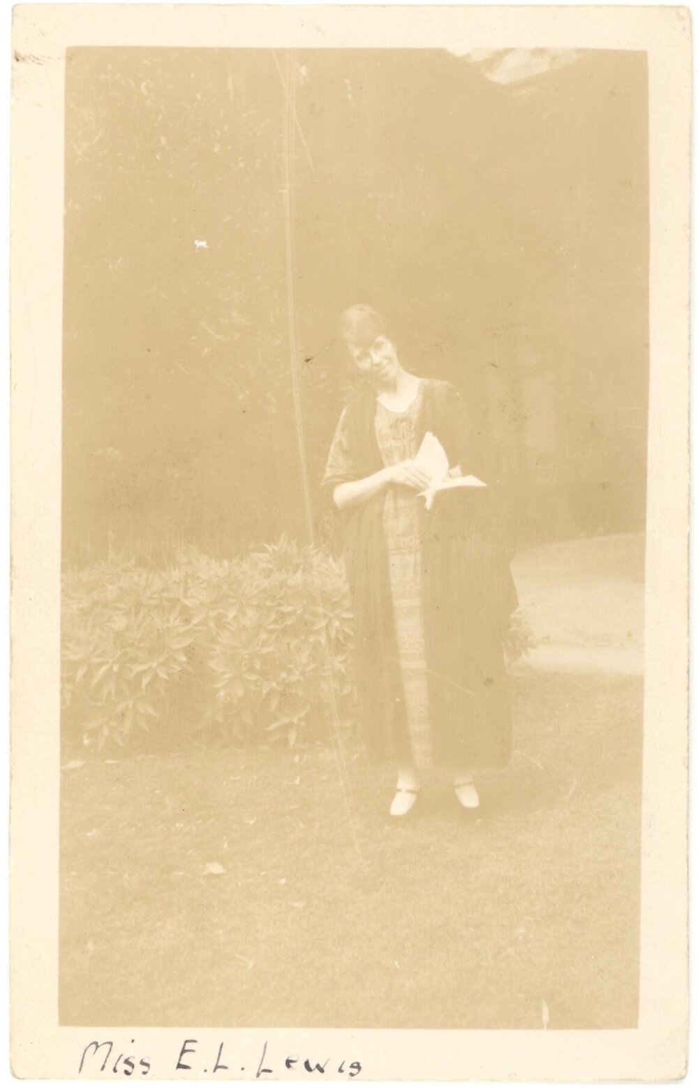 Photograph of teacher Miss Edith Louise Lewis, 1925