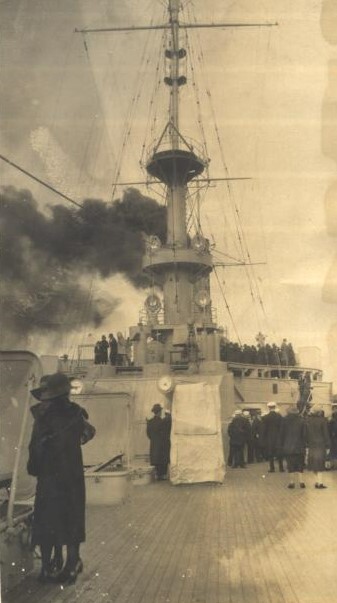 Visit to USS Seattle, 1925