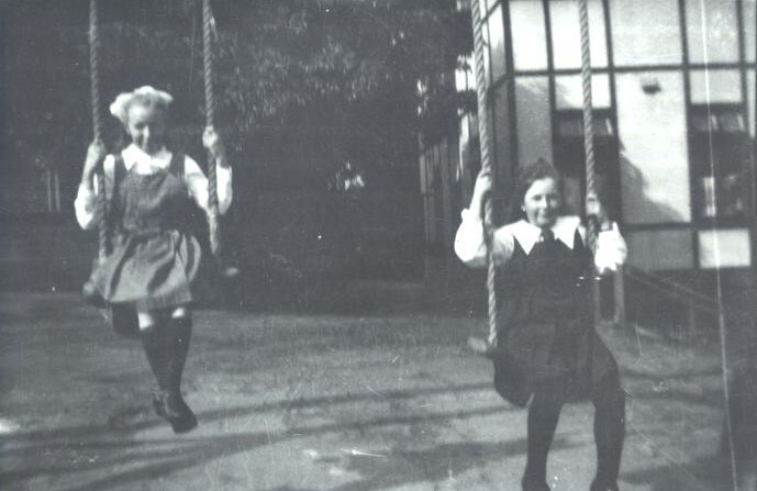 Junior School Students on Swings, c.1925