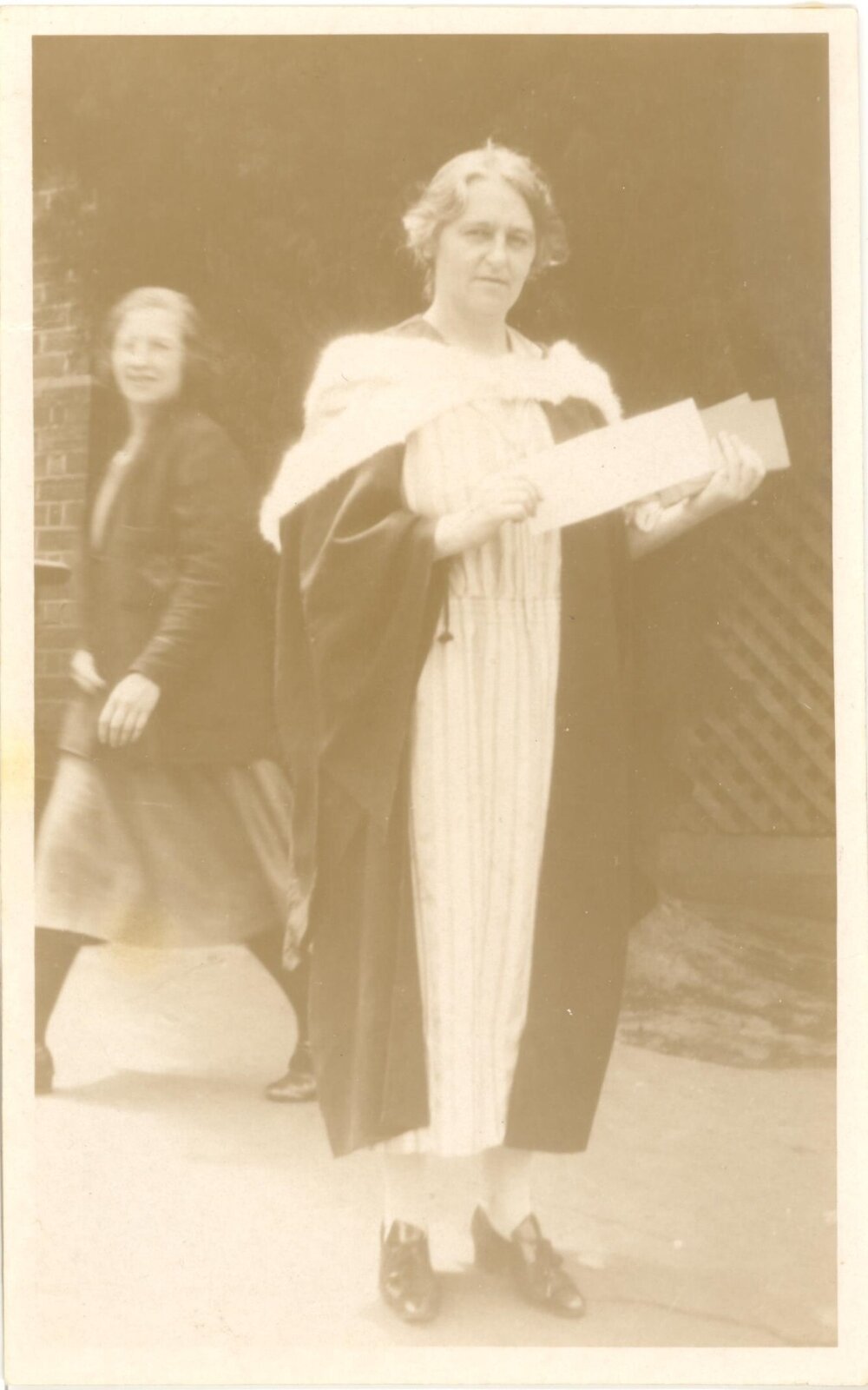 Photographic postcard of teacher Miss Olga Hay, c.1925-26