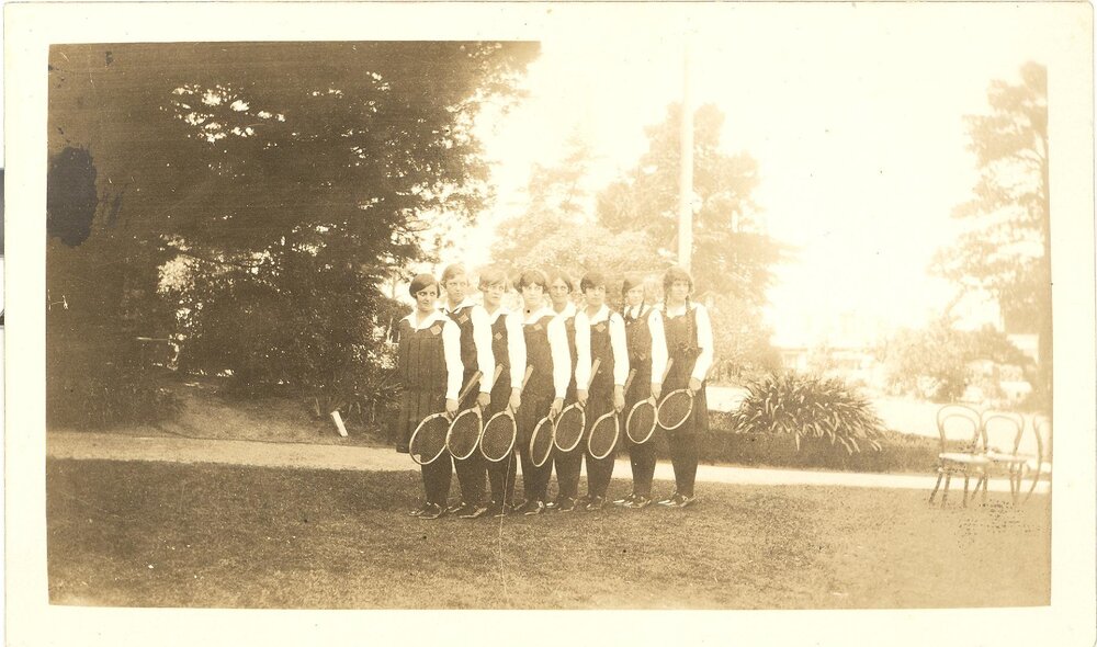 Tennis Team taken by student, 1927
