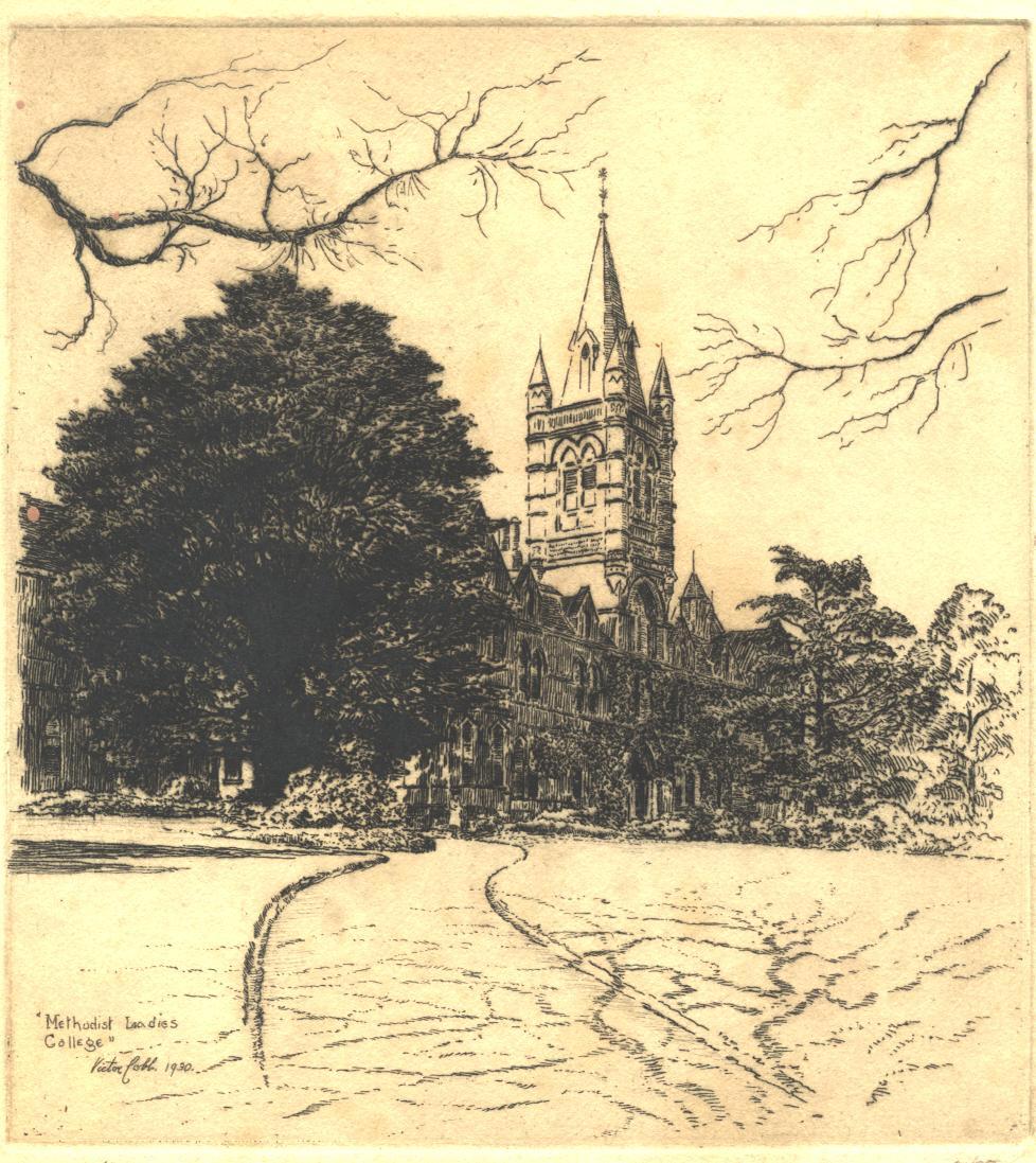 Etching by Victor Cobb, 1930