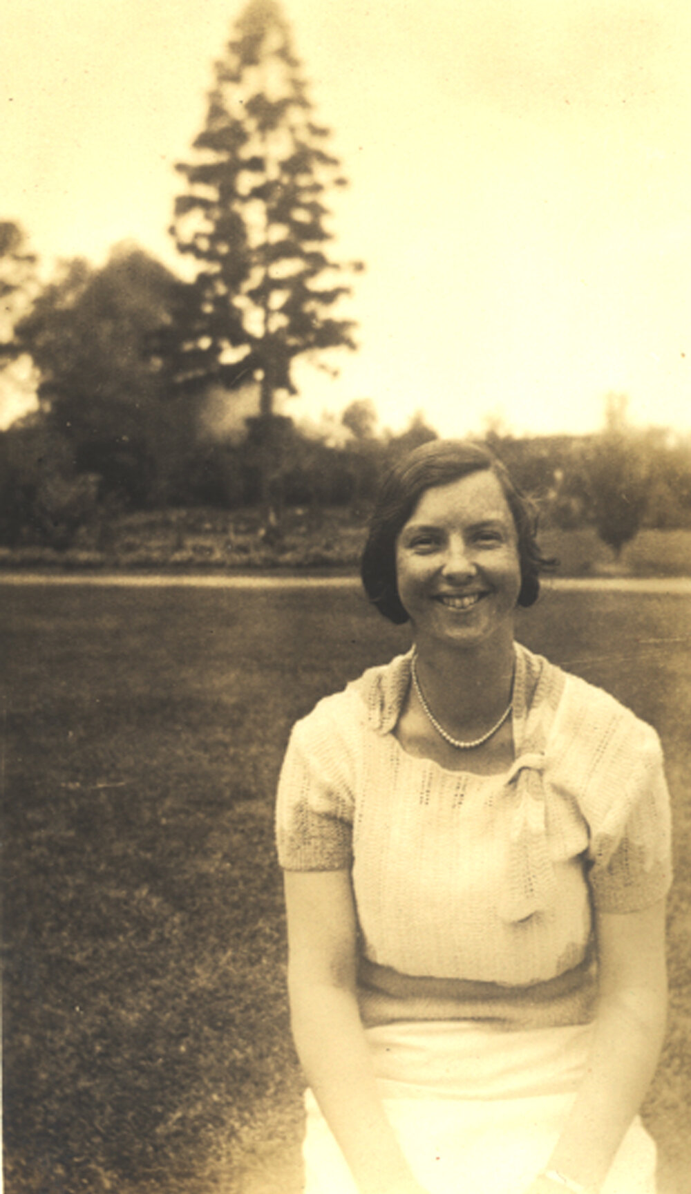 Photo of teacher Miss Nicholson, 1932 or 1933