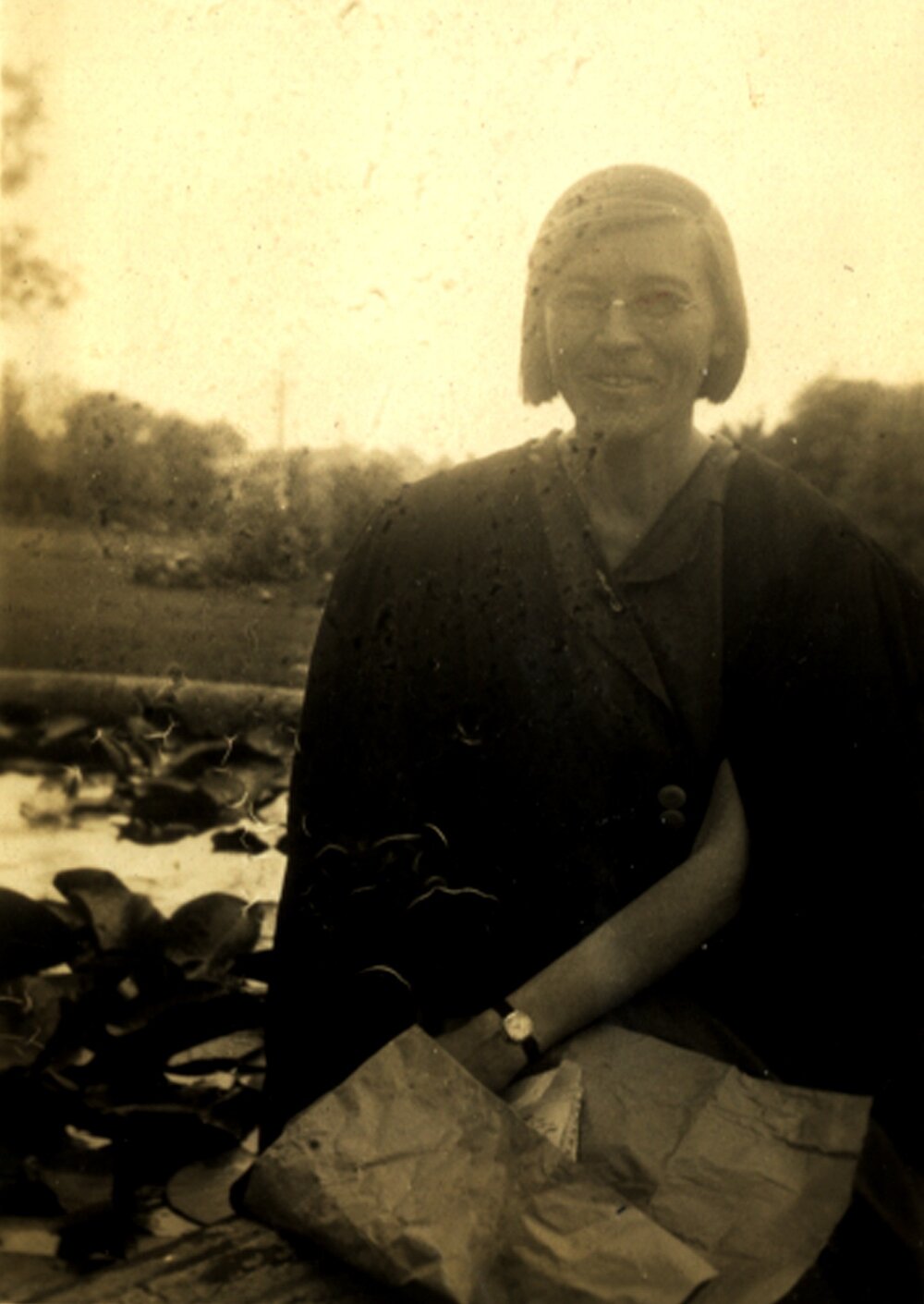 Photo of Miss Molly Betts, Latin Teacher, early 1930s.