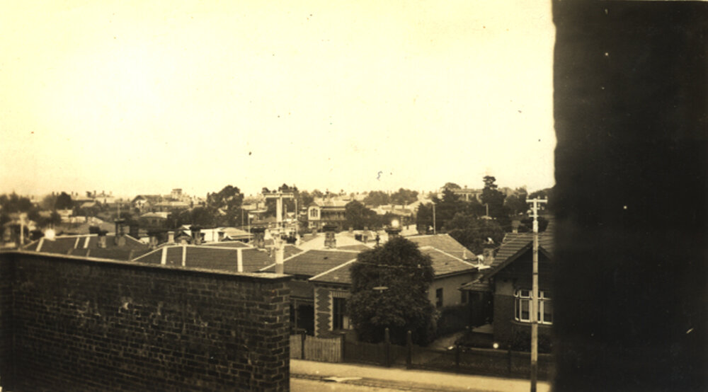 Photo taken from top floor of Nicholas House looking south-west, 1932-33