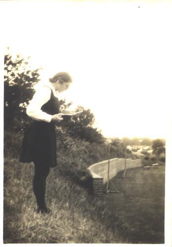 Miss Foote in Sports Field, 1935