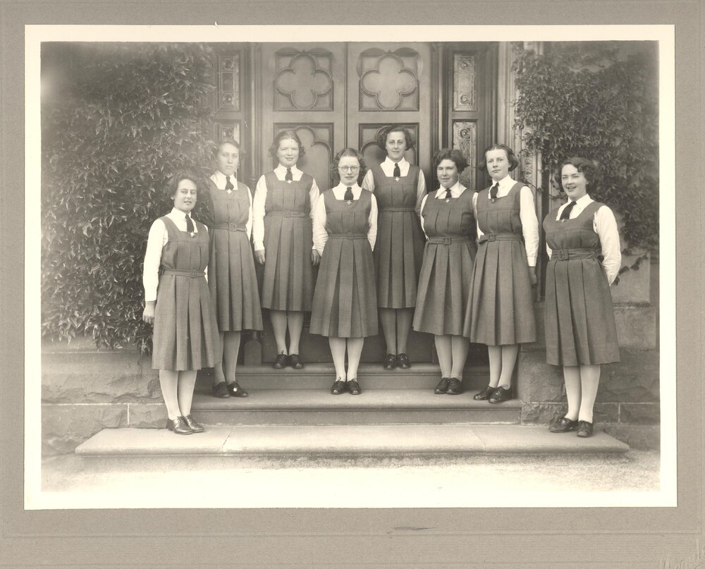Photo of House Prefects, 1937, donated by family of Lorna Cowan (nee Wood)