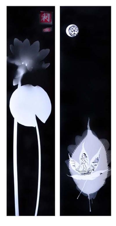 The Lotus Pond by Moonlight