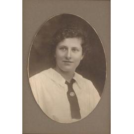 Photograph of Barbara Isobel Thornton wearing Form Captain badge, c.1916