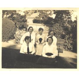 Students with Miss Grace Pitts, c.1918