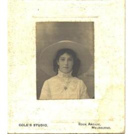Portrait of Thelma Harris, annotated "To Laura", c.1910