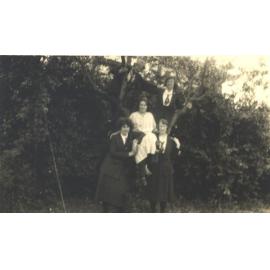 Students at the Back of Cato House, 1924