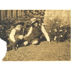 Junior School Students in garden, c.1925