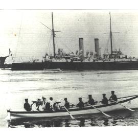 Students Visiting the "Royal Arthur", ca1898