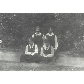 Four members of the Basketball Team, 1917