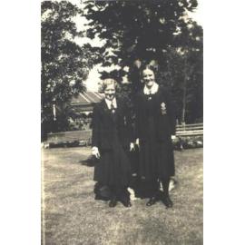 Jean and Roma in Gardens, 1934