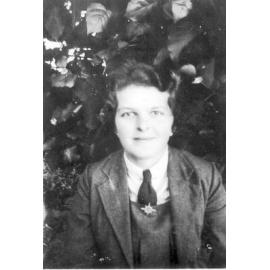 Photograph of Pat Greer in uniform, c.1940s.