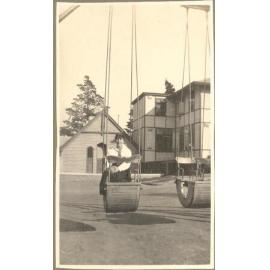 Photo of student on swing-boat, c.1917