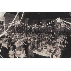 Photograph of Birthday Night Celebrations, 1923 or 1924, with boarders' names written on back