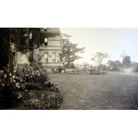 Photo of front gardens looking east, c.1932
