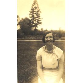 Photo of teacher Miss Nicholson, 1932 or 1933