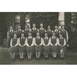Photo of the Music Scholarship Winners in front of the Residence, 1943