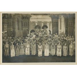 Photo of cast of operetta production of The Egyptian Princess, 1933