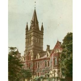 Hand-tinted framed photograph of Tiddeman House, c1930