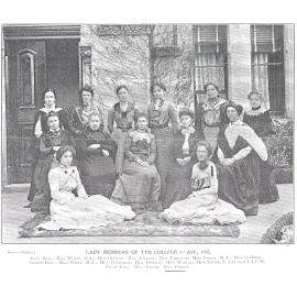 Photograph of "Lady Members of the College Staff", 1902