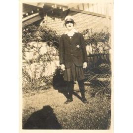 Photo of Eleanor Grace (Betty) Shofield in uniform, 1927