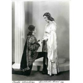 Photo from 'Romeo and Juliet" - Phyllis Slater and Joan Eggleston in costume, 1941
